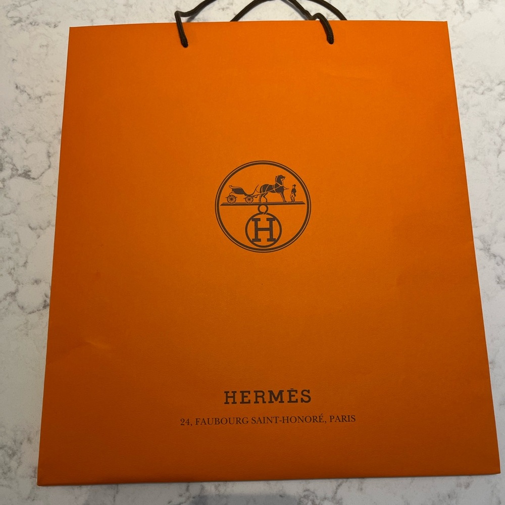 Large Hermes authentic paper empty shopping bag